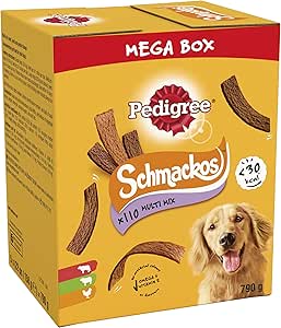 Pedigree Schmackos Mega Pack 110/112 Strips Snacks, Dog Treat Multipack with Beef, Lamb and Poultry Flavours